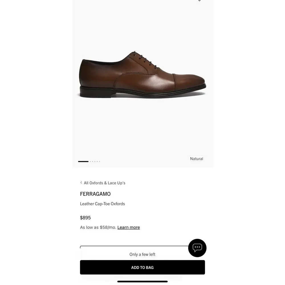 Salvatore Ferragamo Luce (Auburn Calf) Oxford sz. 8.5D - Picture 8 of 8